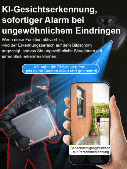 Drahtlose HD-Kamera✨Kein Stromnetz erforderlich, stabiler Betrieb in Umgebungen von -20℃ bis 50℃.