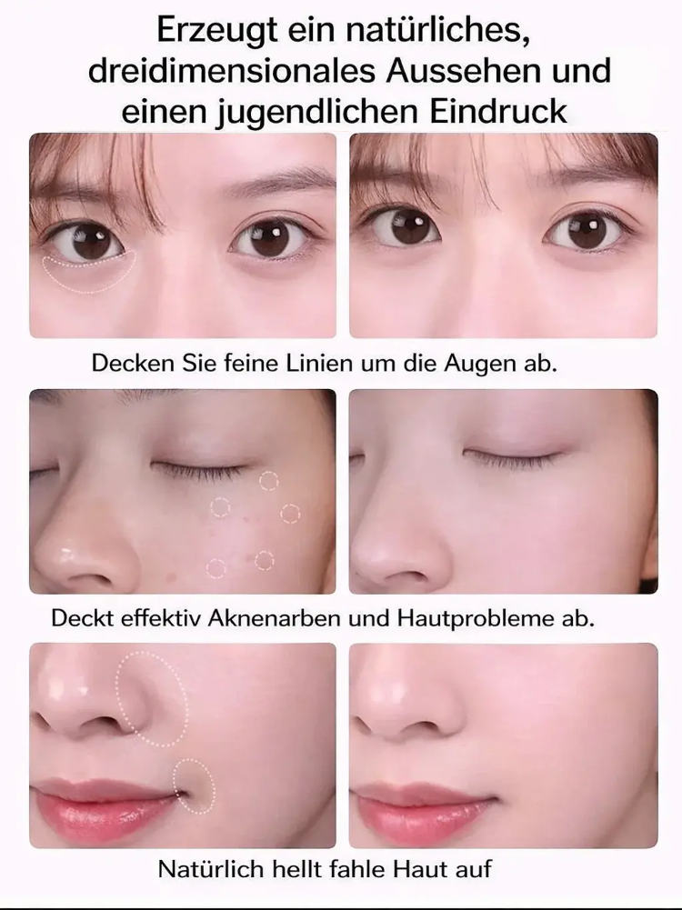 Sofort-Effekt⚡10 Jahre jünger in 1 Sekunde – Die 2-in-1 Palette gegen Augenringe & Nasolabialfalten⚡1+1 GRATIS🍃Zu 100% sicher für empfindliche Haut!