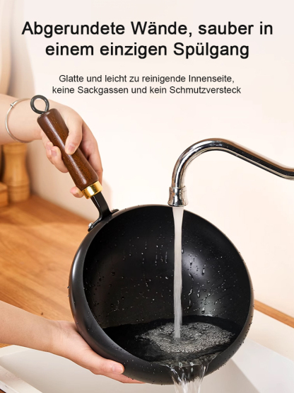 Original Japanische HandgeschmiedetePremium-Eisenpfanne 🍳 100% Unbeschichtet, 🌿 Chemiefrei & ⚡ Induktionsgeeignet！
