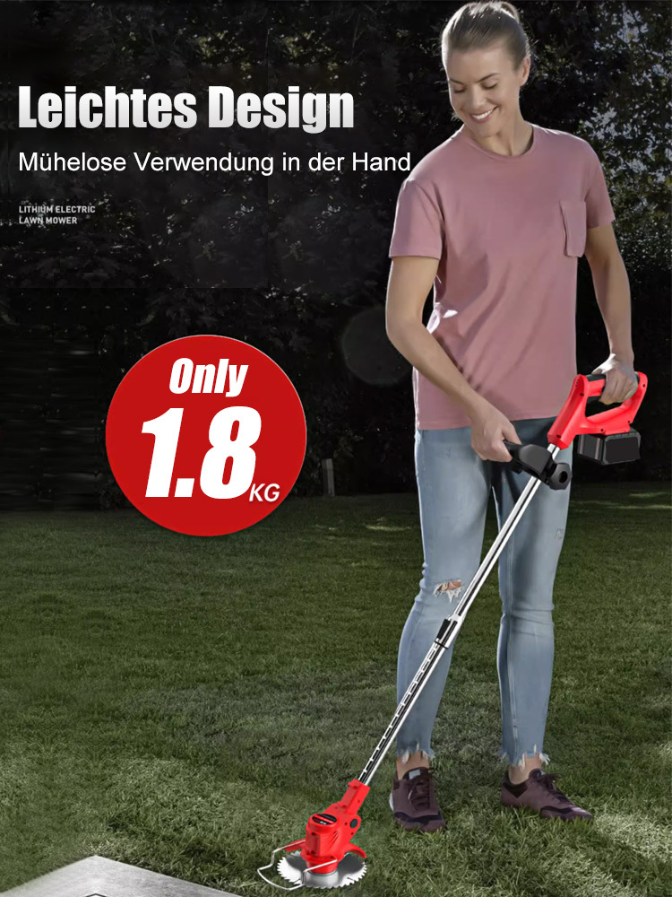  450W Profi-Akku-Unkrauttrimmer: 18.000 U/min Vollkupfermotor – schneidet mühelos Äste bis 5 cm Dicke (Jubiläumsaktion 50% Rabatt)