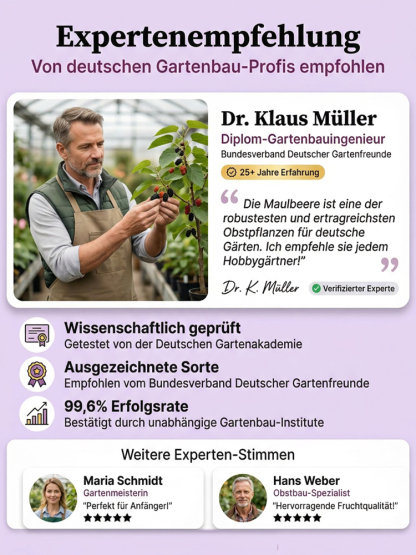 Premium-Baumschulqualität🍃3x mehr Anthocyane als Blaubeeren. Kernlos, honigsüß und reich an Vitaminen für Ihr Herz-Kreislauf-System!