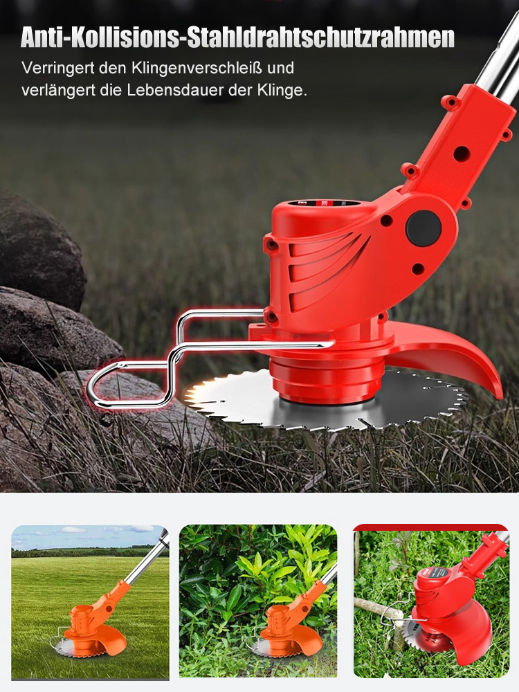  450W Profi-Akku-Unkrauttrimmer: 18.000 U/min Vollkupfermotor – schneidet mühelos Äste bis 5 cm Dicke (Jubiläumsaktion 50% Rabatt)