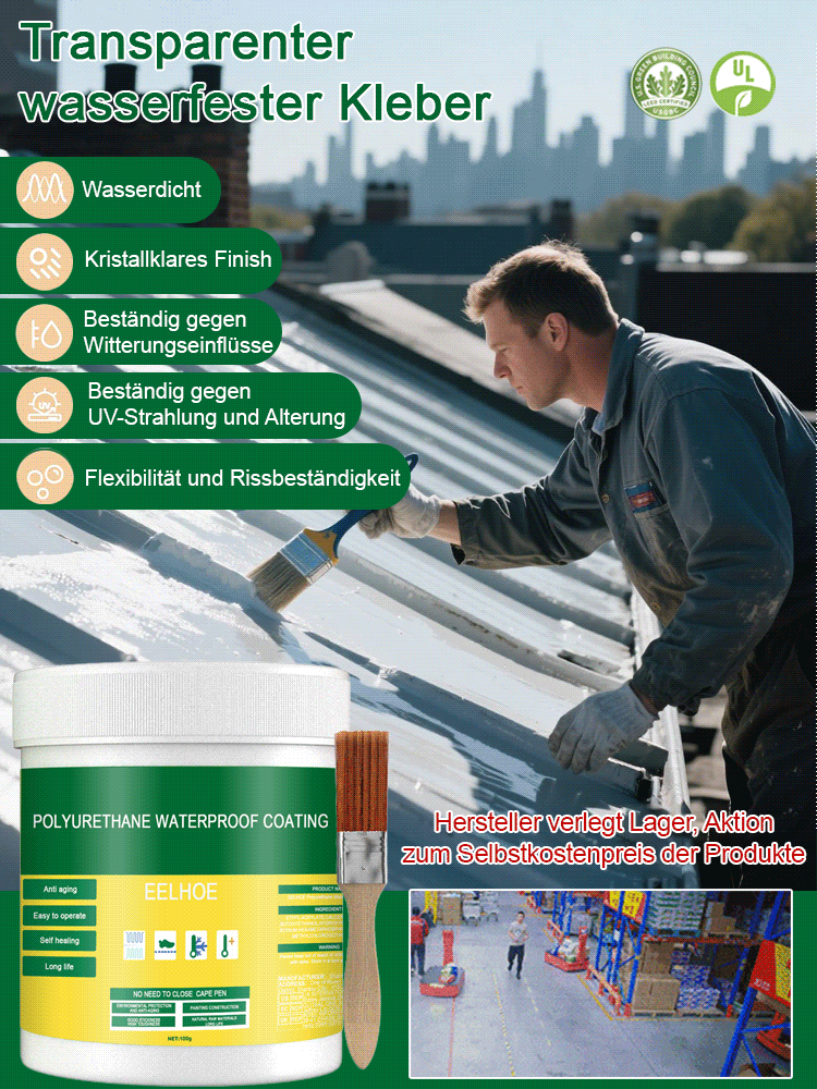  【Zehnjährige Garantie】Professionelles transparentes Dichtmittel: Dichtet jedes Leck in zehn Sekunden ab. Bei Schimmel oder Ablösen innerhalb von zehn Jahren gibt es den vollen Kaufpreis zurück.