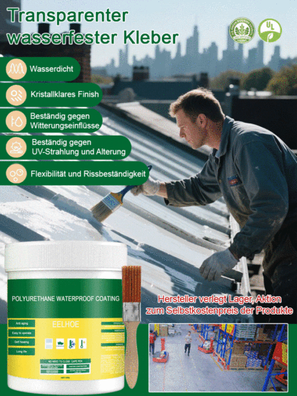  【Zehnjährige Garantie】Professionelles transparentes Dichtmittel: Dichtet jedes Leck in zehn Sekunden ab. Bei Schimmel oder Ablösen innerhalb von zehn Jahren gibt es den vollen Kaufpreis zurück.