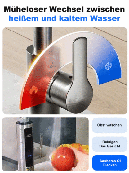 【30 Tage kostenlose Probe】A+++ Energiesparender Sofort-Heißwasserhahn, heißes Wasser in 3 Sekunden – spart jährlich bis zu 300 € Stromkosten