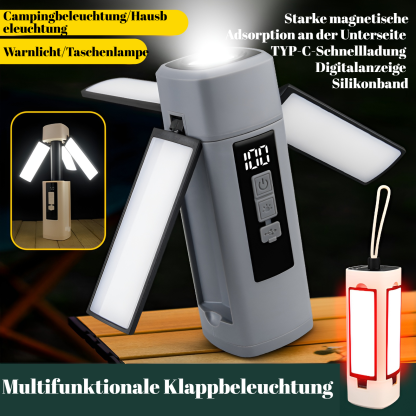 Multifunktions-Klapp-Campingleuchte für den Außenbereich