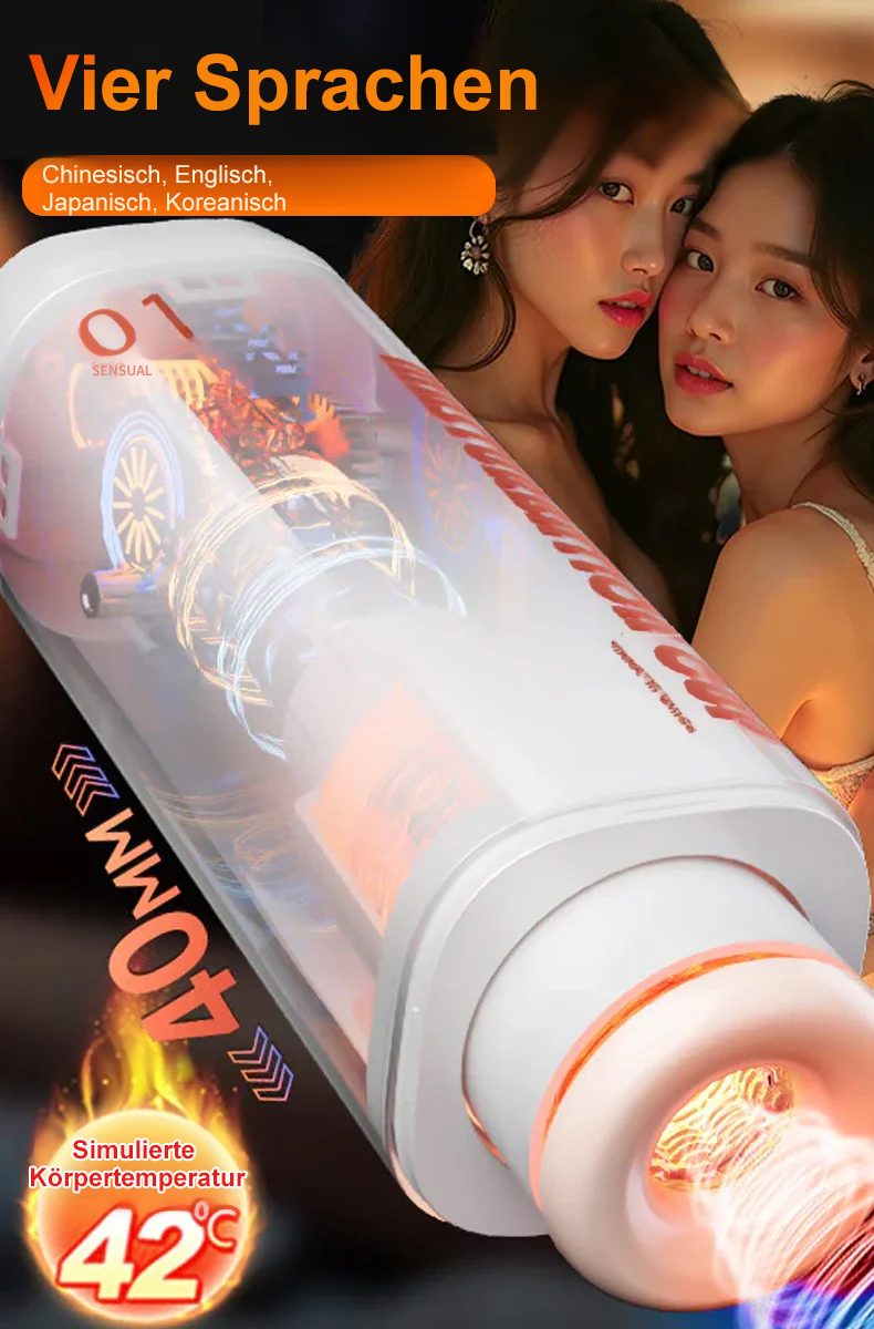 Vollautomatisches teleskopisches Saug-Sexspielzeug für Männer