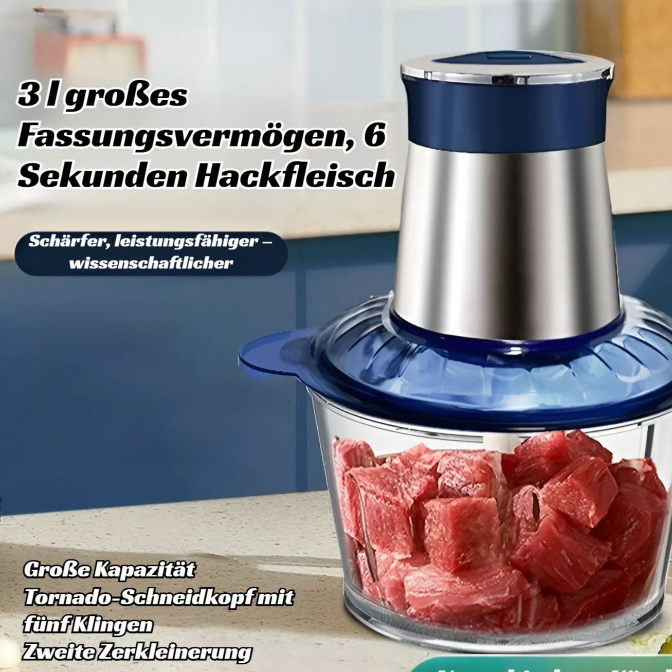 Küchenmaschine aus Edelstahl für den Haushalt