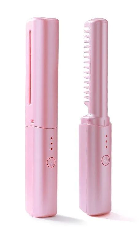 Kabelloser Kamm negative Ionen schadet dem Haar nicht tragbarer elektrischer Kamm gerader Plattenclip Lockenstab doppelter Haarclip antistatisch