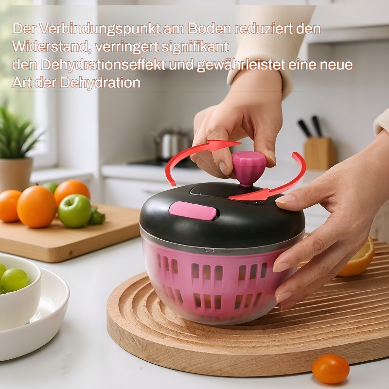 Manuelle Wasser-Schleuder für Gemüse und Salat