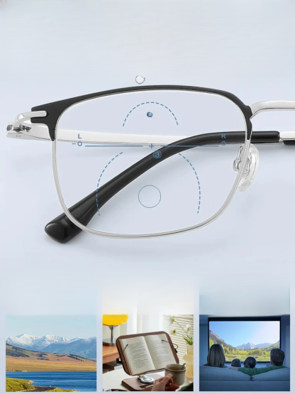 【Kein Sehtest Nötig】Adaptive Flüssigkristall Fokus Brille | Stufenlos -10 bis +10 dpt | MDR Zertifiziert | Ultraleicht 6g | Blaulichtfilter 👓