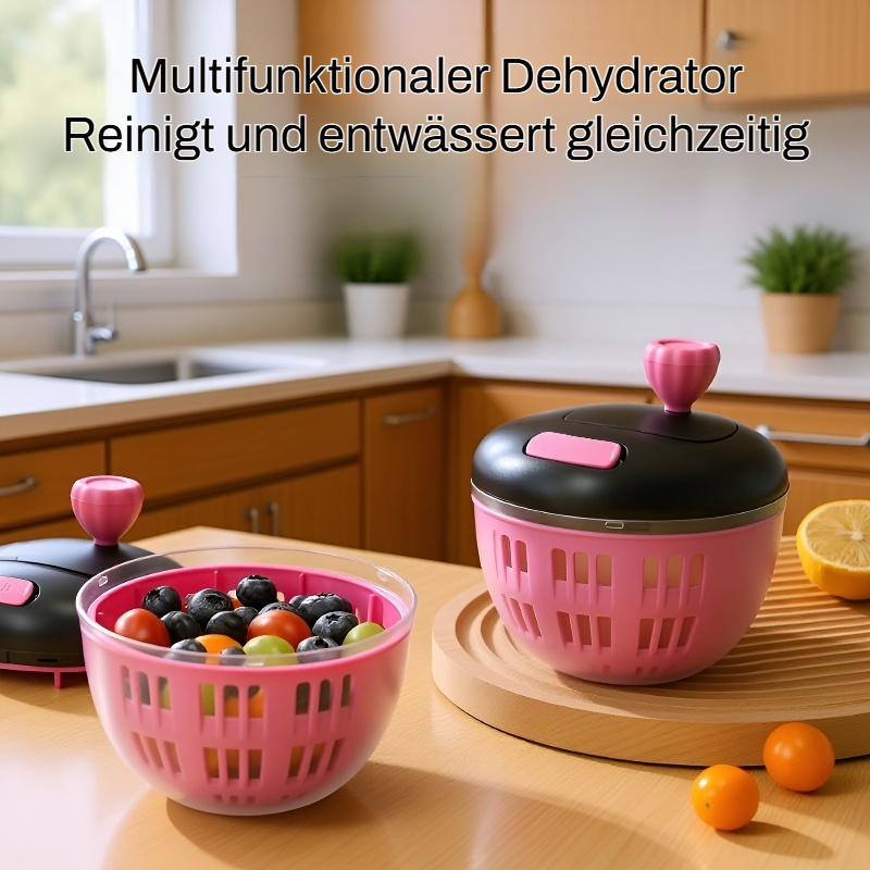 Manuelle Wasser-Schleuder für Gemüse und Salat