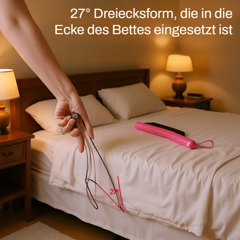 Einhand-Bettbürste und Bettanheber 2-in-1