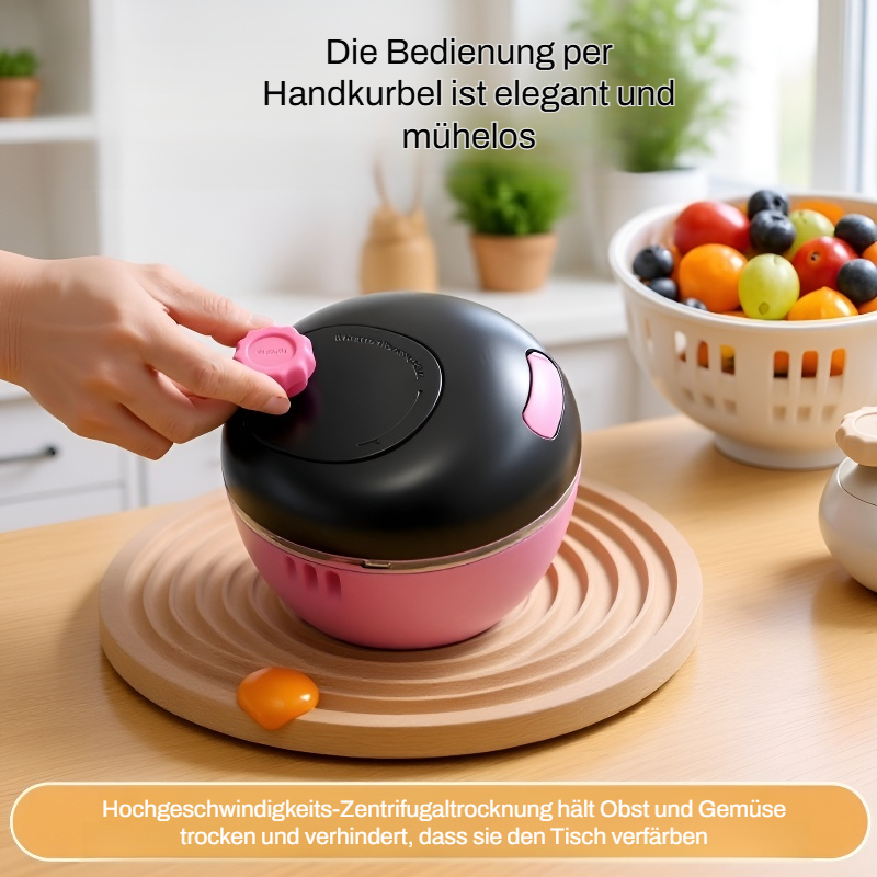 Manuelle Wasser-Schleuder für Gemüse und Salat