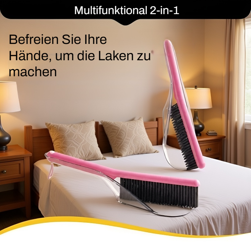 Einhand-Bettbürste und Bettanheber 2-in-1