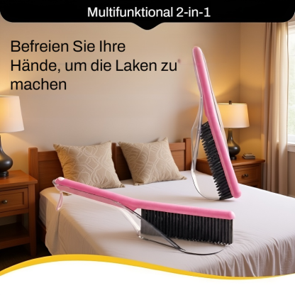 Einhand-Bettbürste und Bettanheber 2-in-1