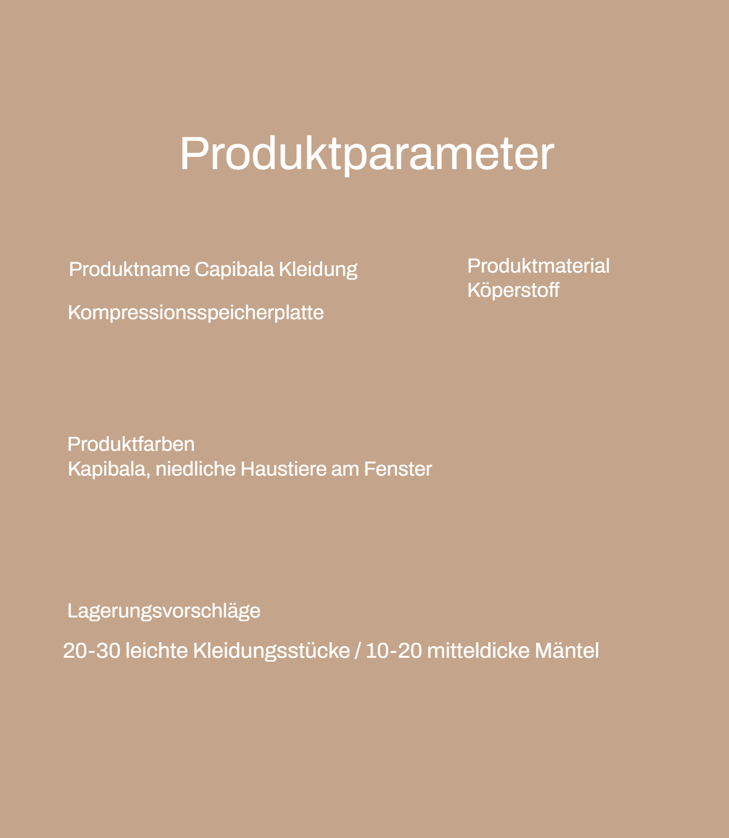 Detailansicht der Kleider-Kompressions-Aufbewahrungsplatte