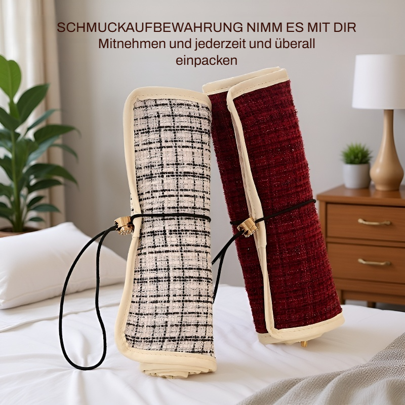 Große tragbare Schmucktasche im kleinen Chanel-Stil