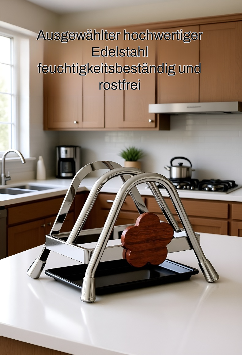 Rustikaler Buchenholz-Schneidebrettständer für die Küche