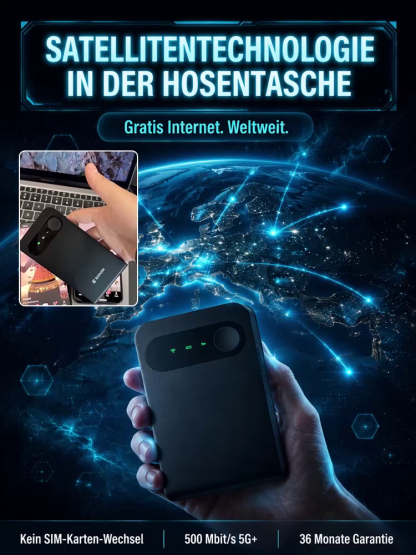Tragbares Satelliten-WLAN ✨ 100% kostenlos ohne Abo