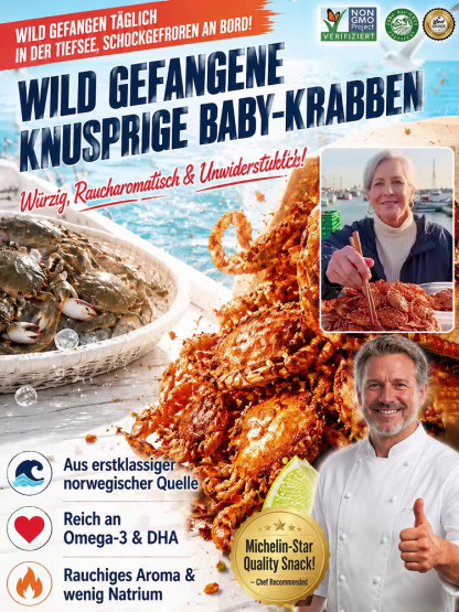 Premium Tiefsee-Krabben Snack | Kalorienarm, Gebacken & High Protein