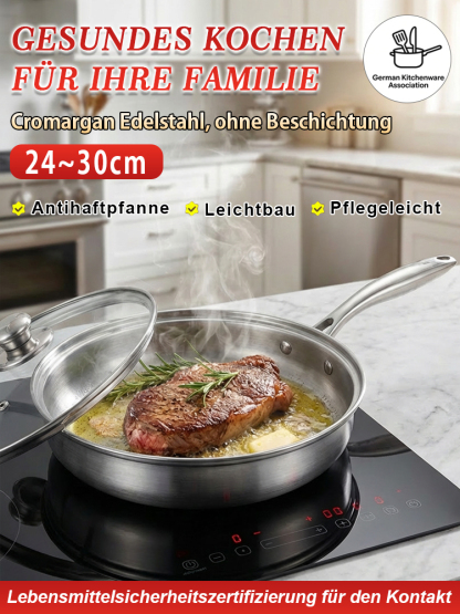 Edelstahlpfanne ohne Beschichtung