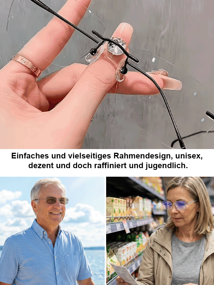 Intelligente Smart-Zoom Brille aus Sabae-Titan (10g) – Automatische Scharfeinstellung ohne Sehtest丨 Passt sich jeder Sehstärke an (Lagerverkauf)
