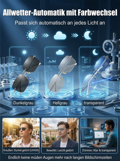 Intelligente Smart-Zoom Brille aus Sabae-Titan (10g) – Automatische Scharfeinstellung ohne Sehtest丨 Passt sich jeder Sehstärke an (Lagerverkauf)