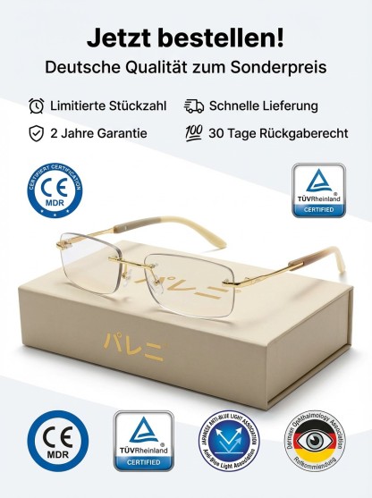 【Keine Augenuntersuchung erforderlich】IntelligenteAuto-Fokus Brille (100°-1000°) – Automatische Anpassung an Ihre Sehstärke innerhalb von 0,01 Sekunden– Für Lese- & Weitsicht