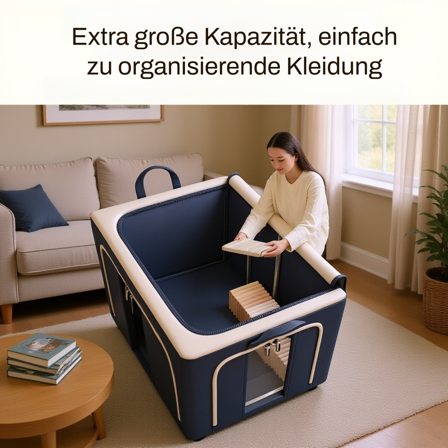 Faltbare Kleidungslagerbox mit viel Platz 
