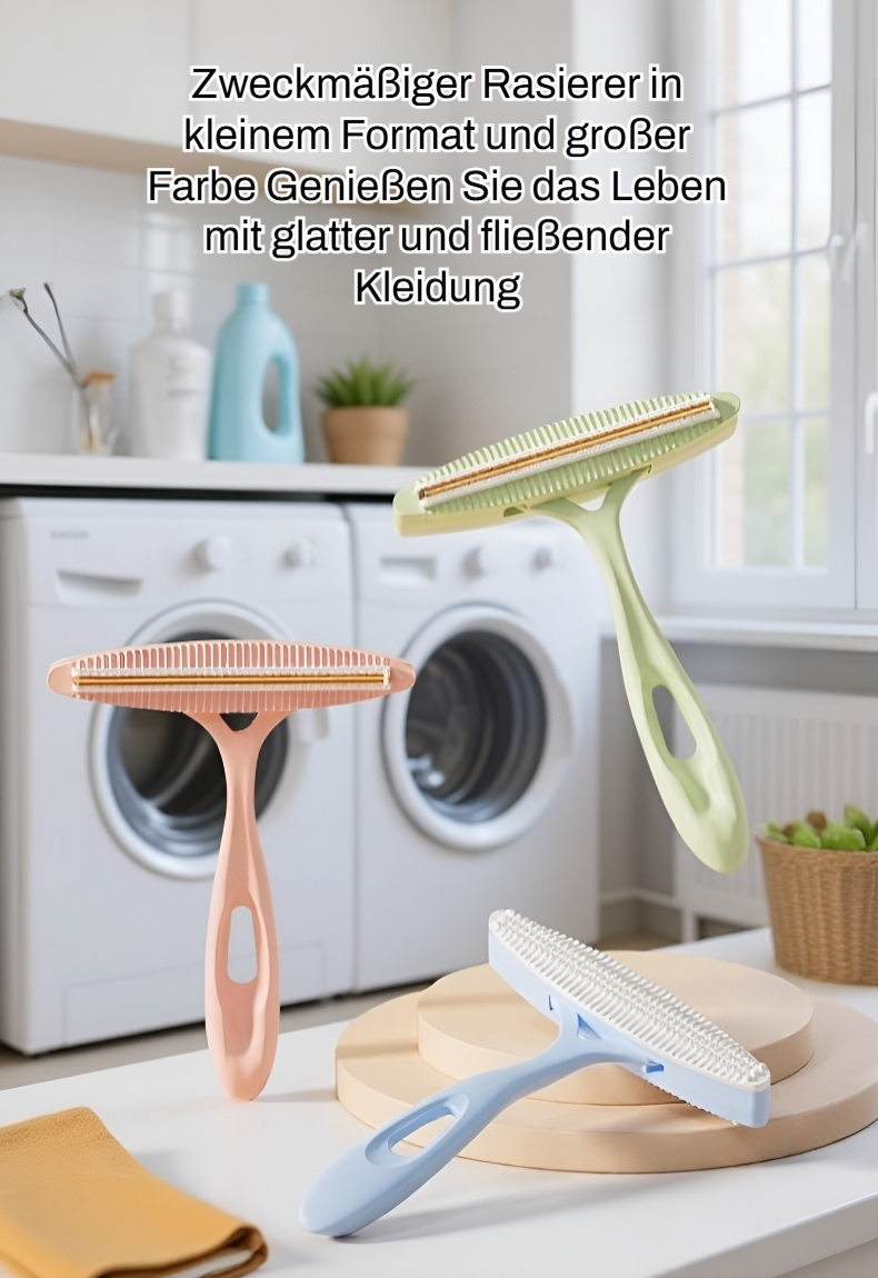 Zweiseitiger Fusselentferner für Mäntel in Anwendung