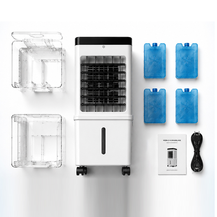 German Mobile Ice AC: 3-Second Drop to 6°C, No Installation Needed, 15L Dual Tank Cooling