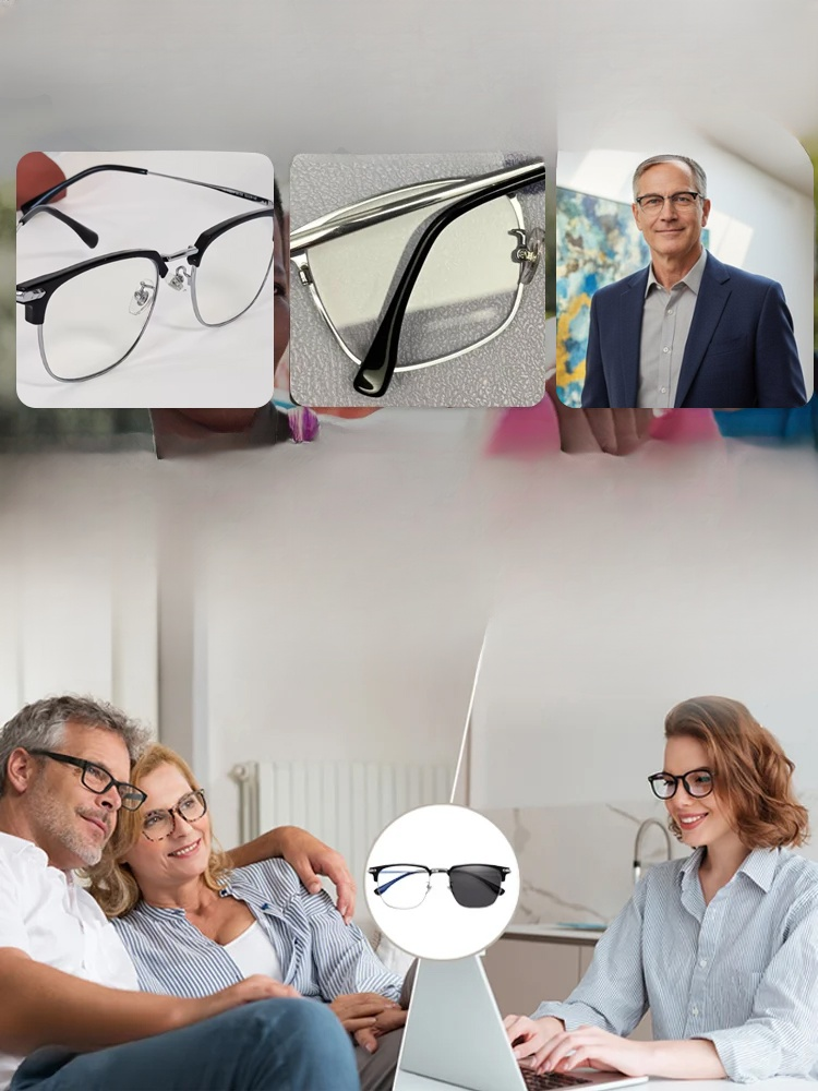 【Kein Sehtest Nötig】Adaptive Flüssigkristall Fokus Brille | Stufenlos -10 bis +10 dpt | MDR Zertifiziert | Ultraleicht 6g | Blaulichtfilter 👓