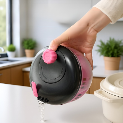 Manuelle Wasser-Schleuder für Gemüse und Salat