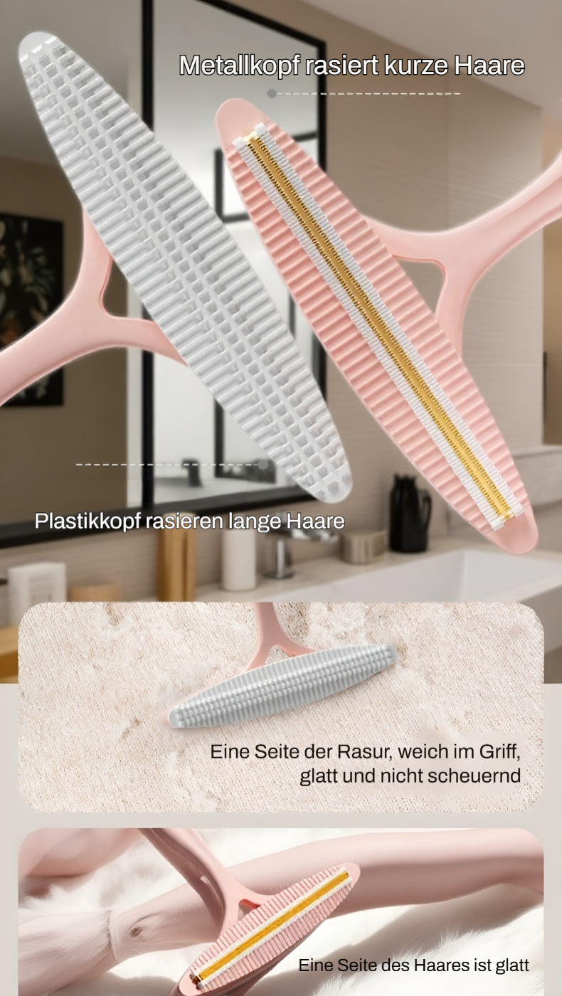 Detailansicht des doppelseitigen Fusselentferners