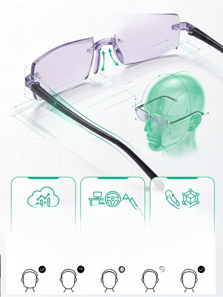 【Kein Sehtest Nötig】Adaptive Flüssigkristall Fokus Brille | Stufenlos -10 bis +10 dpt | MDR Zertifiziert | Ultraleicht 6g | Blaulichtfilter 👓