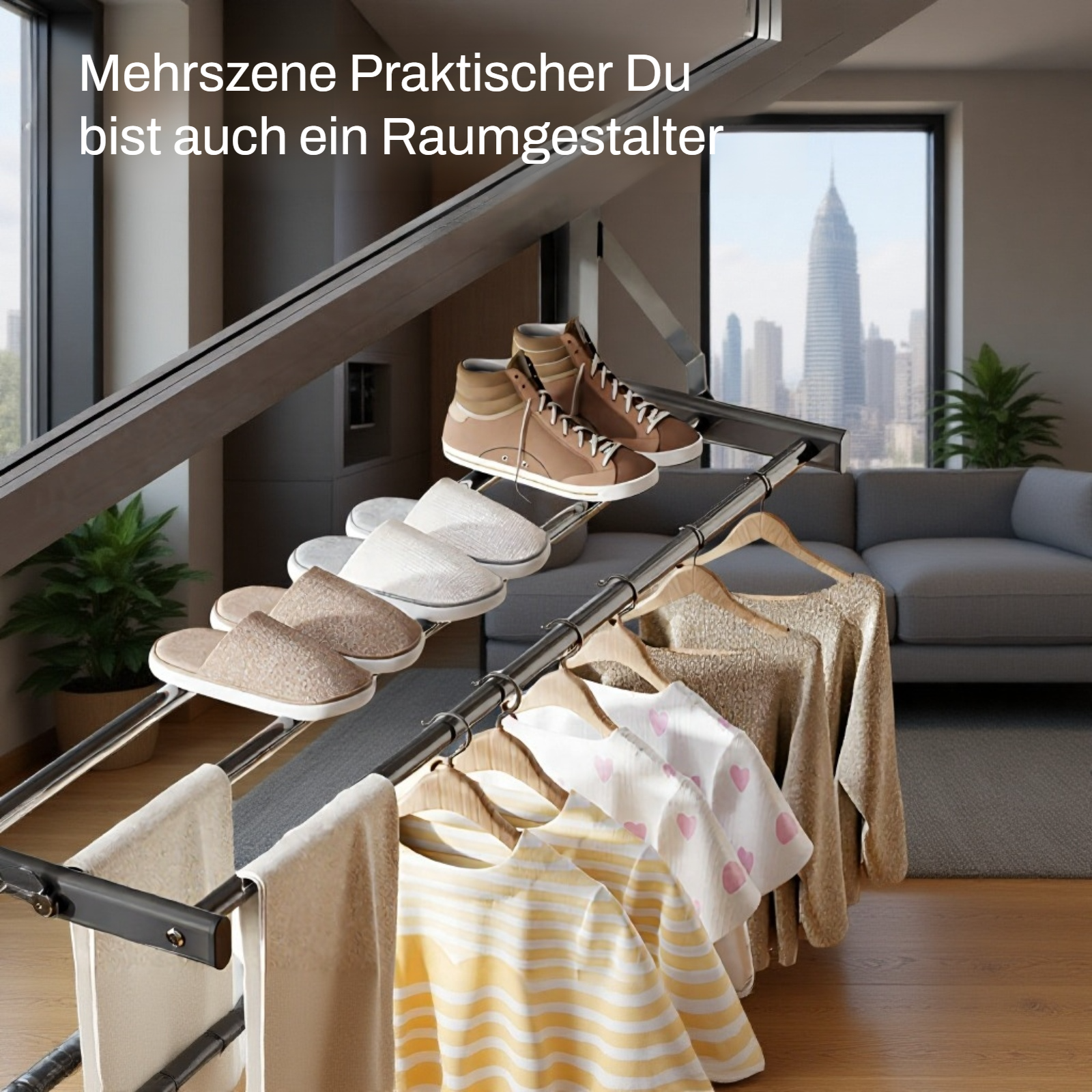 Faltbarer Wäscheständer für Heizkörper