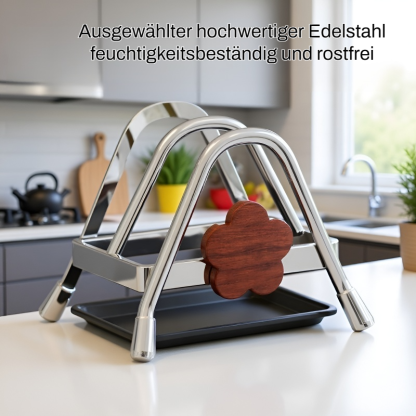 Multifunktionaler rustikaler dicker Buchenholz-Schneidebrettständer