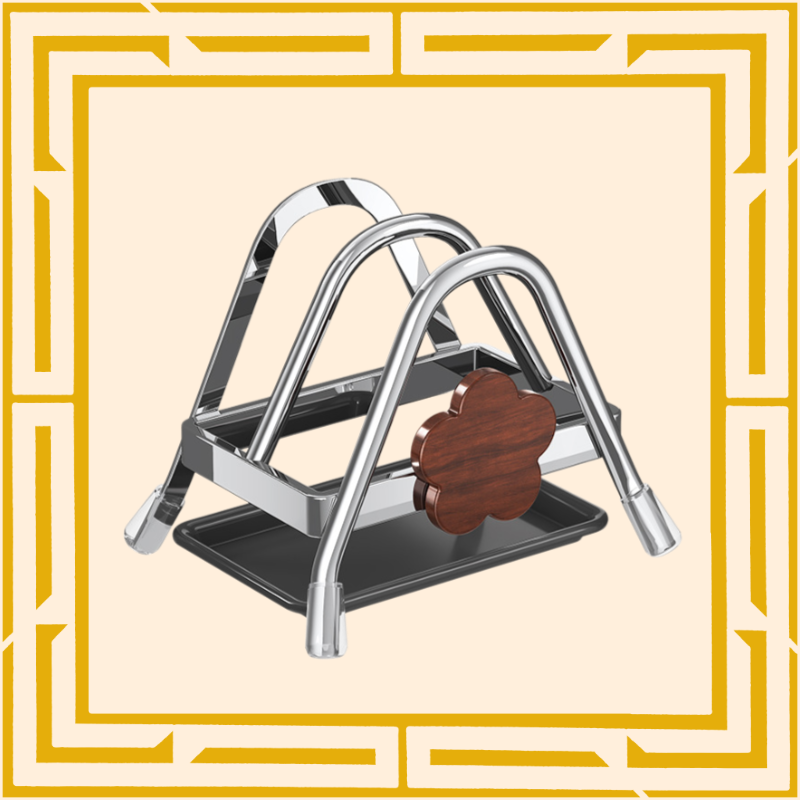 Multifunktionaler rustikaler dicker Buchenholz-Schneidebrettständer