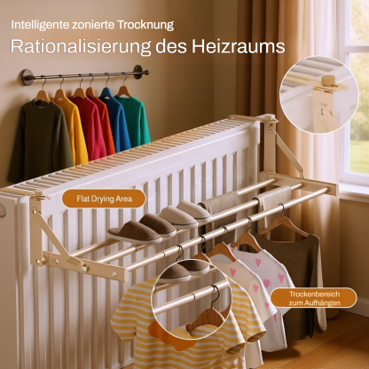 Faltbarer Wäscheständer für Heizkörper