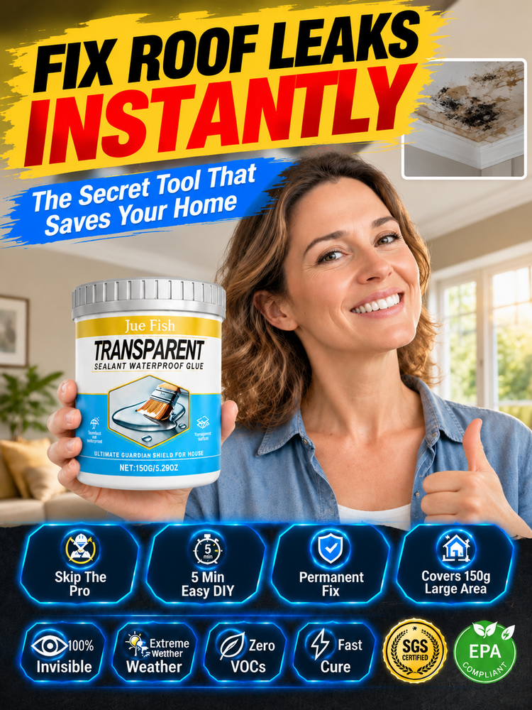 【Dries in 2 hours】💧 Fix Water Leaks in 10s |  Stop Basement Leaks | Save $3000 Repair Costs | Transparent & Durable | DIY Friendly 🛡️