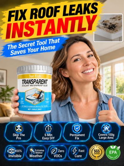 【Dries in 2 hours】💧 Fix Water Leaks in 10s |  Stop Basement Leaks | Save $3000 Repair Costs | Transparent & Durable | DIY Friendly 🛡️