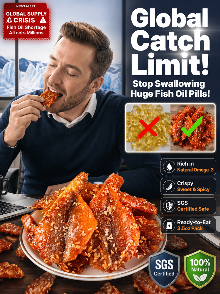[200 pieces/pack] Wild Alaskan Pollock Jerky - Honey Spicy Sesame | High Protein - No Preservatives 🌶️🎣