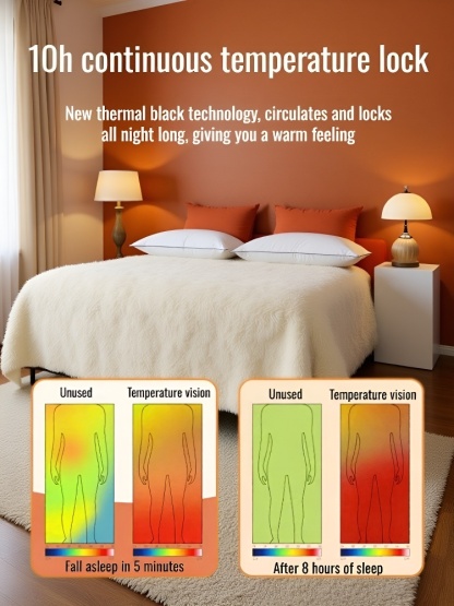 3-Second Rapid Heating Thick Wool Mattress 🌟 Experience the ultimate warmth and comfort brought by our 3-second rapid heating – an unprecedented sleep experience!