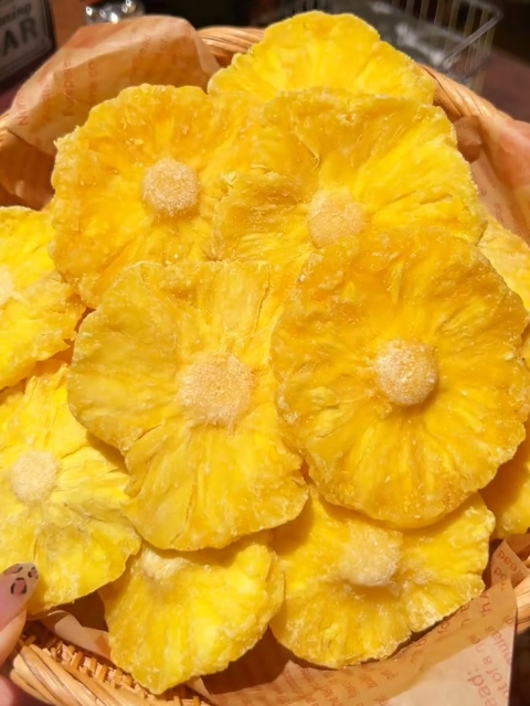 🍍Freshly Made Thick-Cut Hawaiian Pineapple Dried Fruit (Exclusive Limited Release) 🤤Melt-in-Mouth Honey Cream Flavor 🍯 Zero Sugar And Soft Core! 