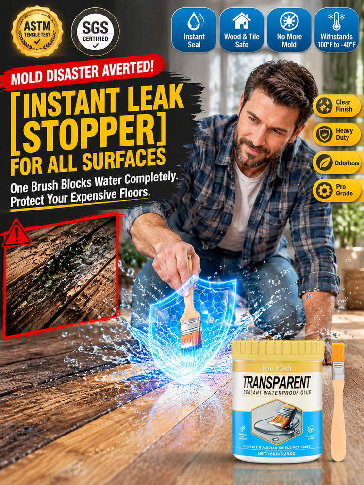 【Dries in 2 hours】💧 Fix Water Leaks in 10s |  Stop Basement Leaks | Save $3000 Repair Costs | Transparent & Durable | DIY Friendly 🛡️