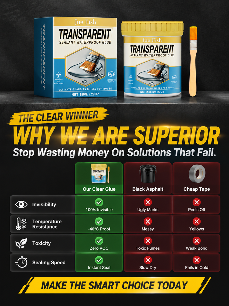 【Dries in 2 hours】💧 Fix Water Leaks in 10s |  Stop Basement Leaks | Save $3000 Repair Costs | Transparent & Durable | DIY Friendly 🛡️