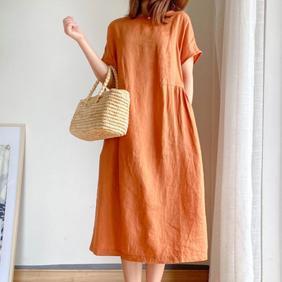 Sustainable Elegance: Antibacterial Linen-Cotton Dress with Japanese Craftsmanship 🌿✨