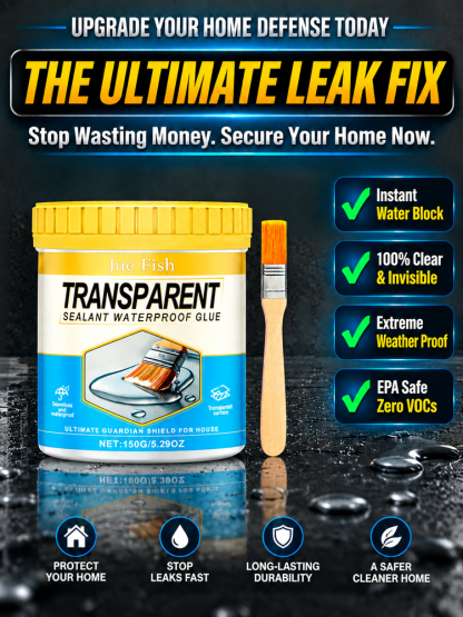 【Dries in 2 hours】💧 Fix Water Leaks in 10s |  Stop Basement Leaks | Save $3000 Repair Costs | Transparent & Durable | DIY Friendly 🛡️