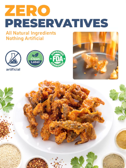 【Fresh and Crunchy】Spicy and Crispy Cod Skin